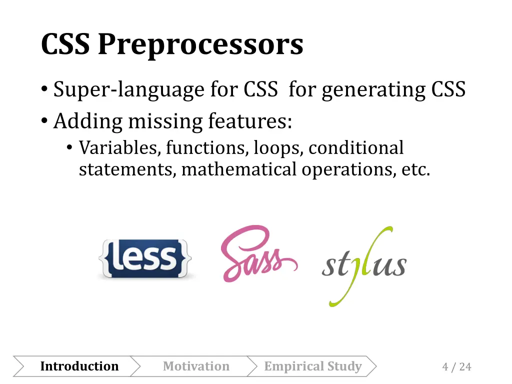 css preprocessors