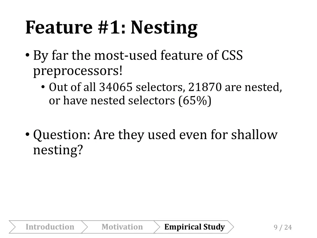 feature 1 nesting 1