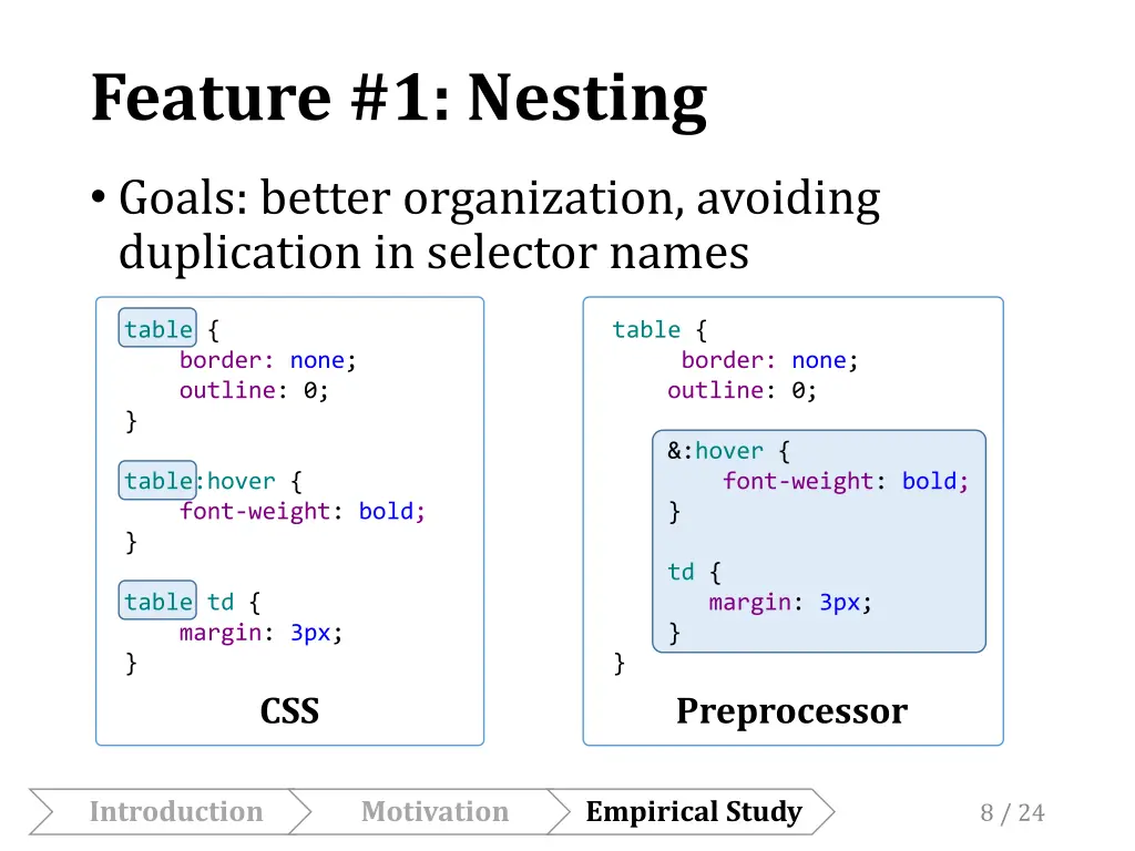 feature 1 nesting