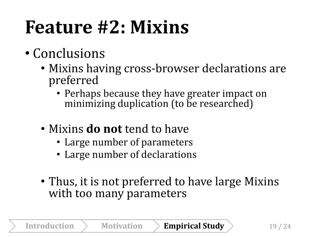 feature 2 mixins conclusions mixins having cross