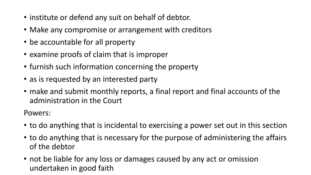 institute or defend any suit on behalf of debtor