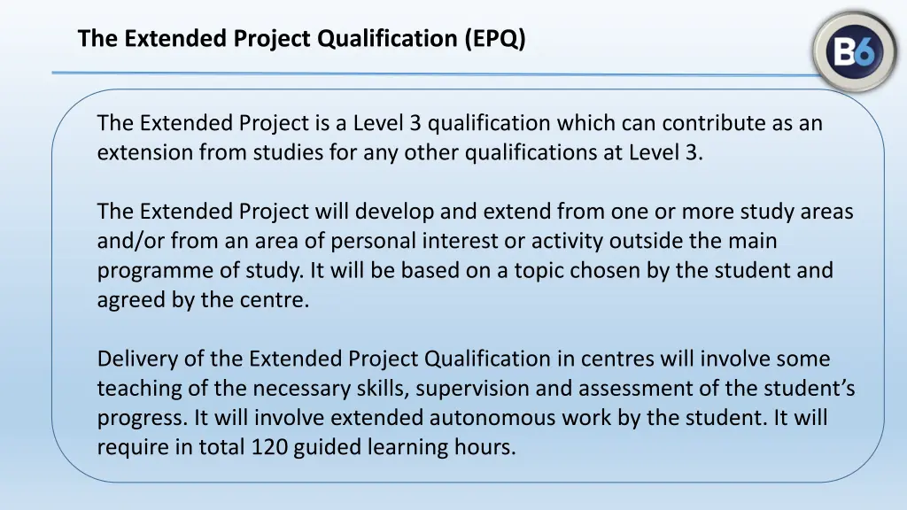 the extended project qualification epq 1