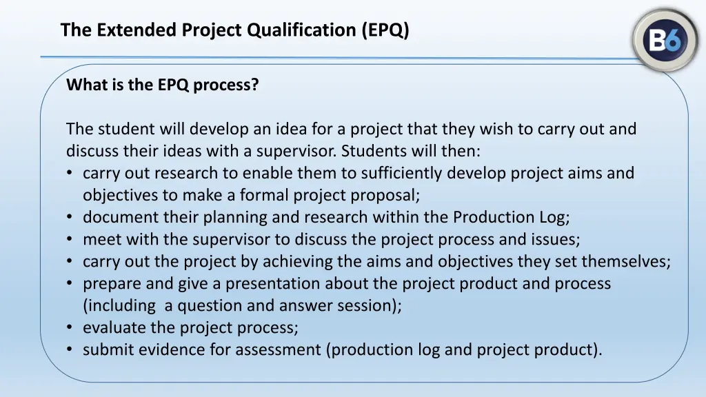 the extended project qualification epq 5