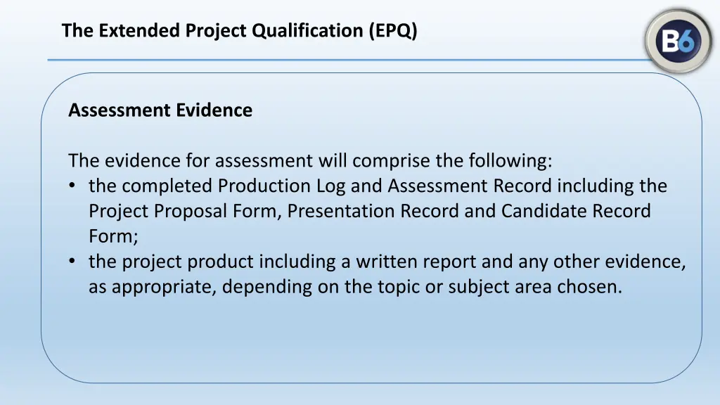 the extended project qualification epq 7