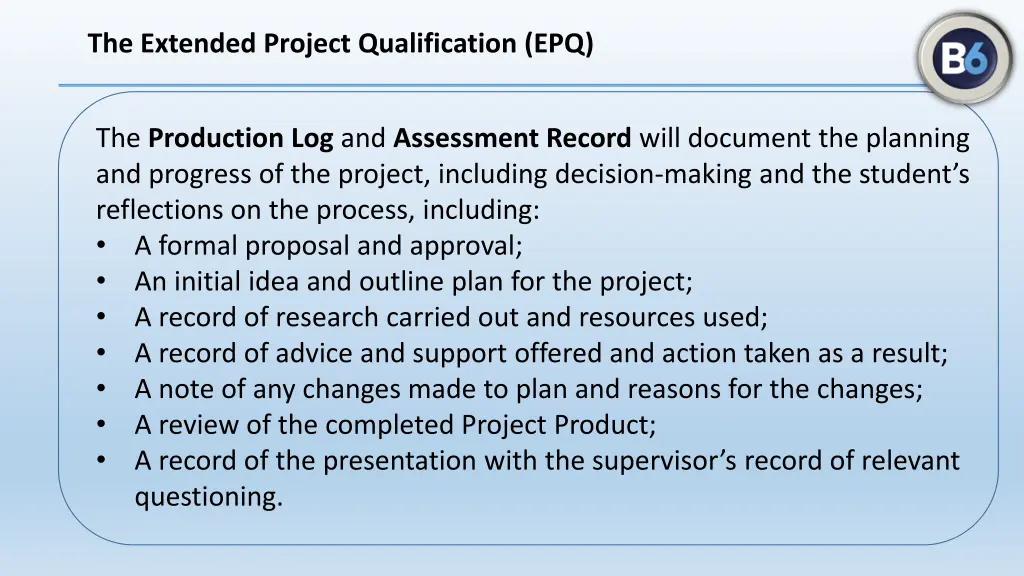 the extended project qualification epq 8