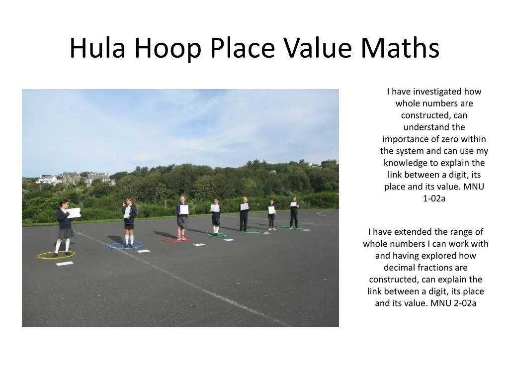 hula hoop place value maths