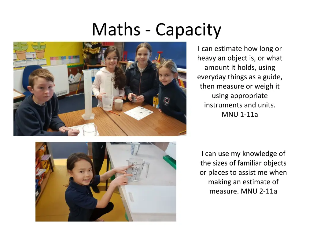 maths capacity