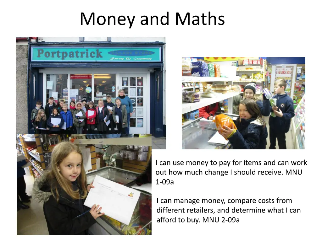 money and maths