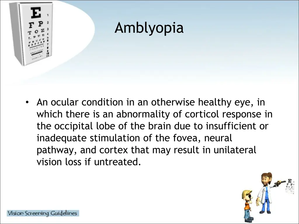 amblyopia