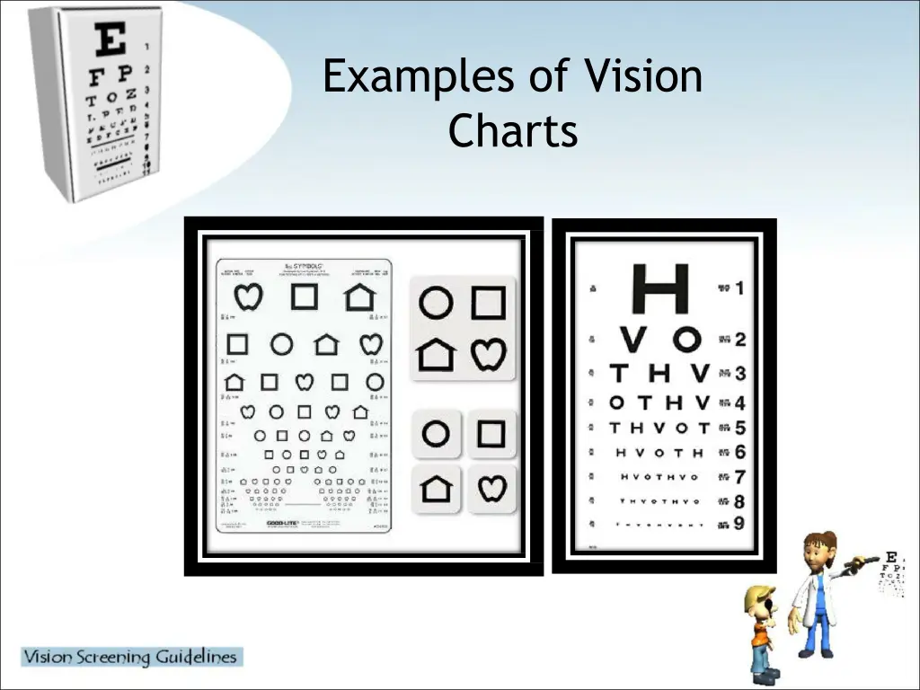 examples of vision charts