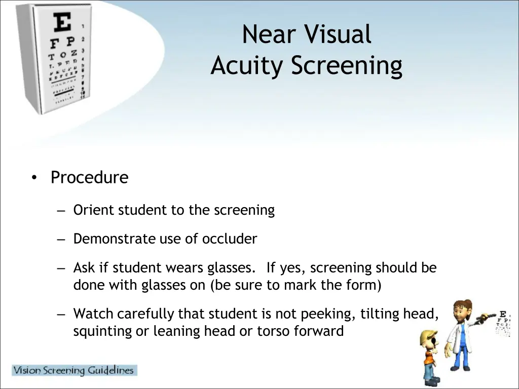 near visual acuity screening 2