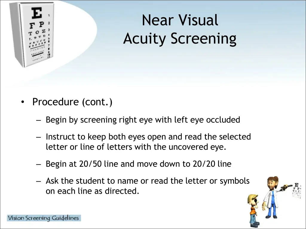 near visual acuity screening 3