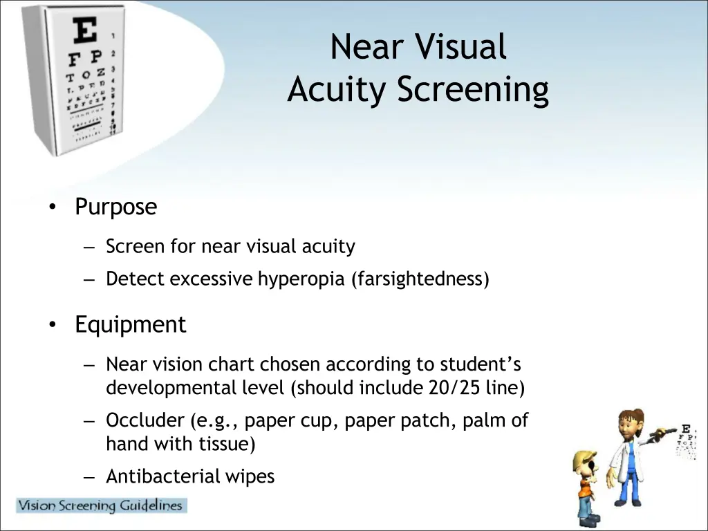 near visual acuity screening