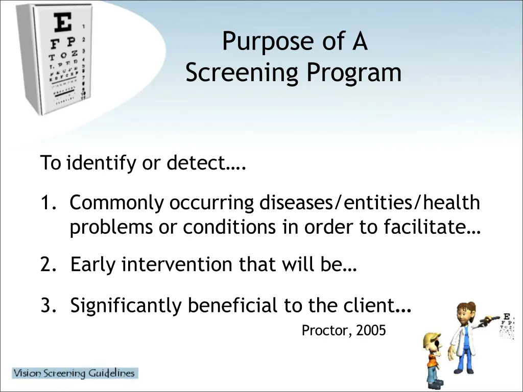 purpose of a screening program