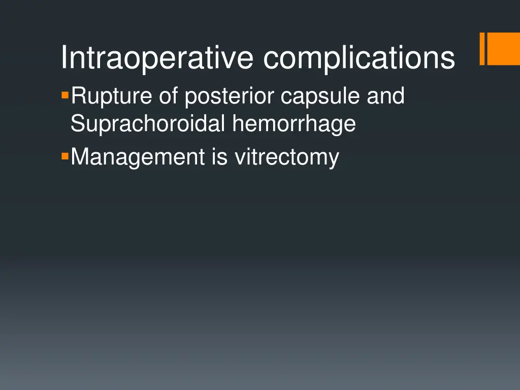 intraoperative complications rupture of posterior