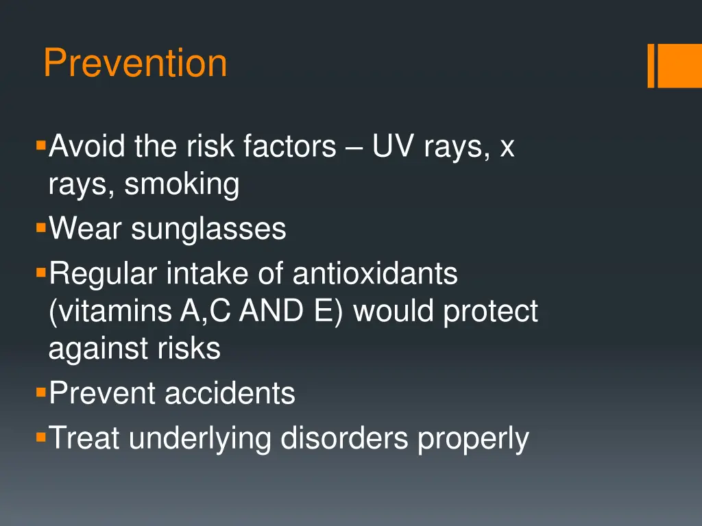 prevention