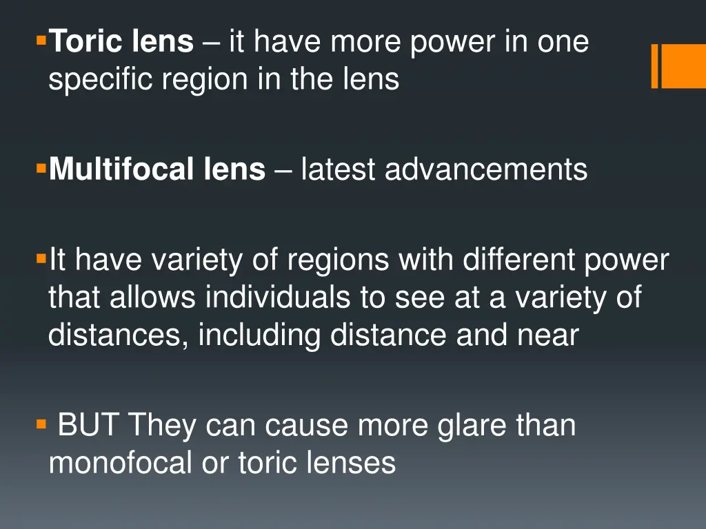 toric lens it have more power in one specific