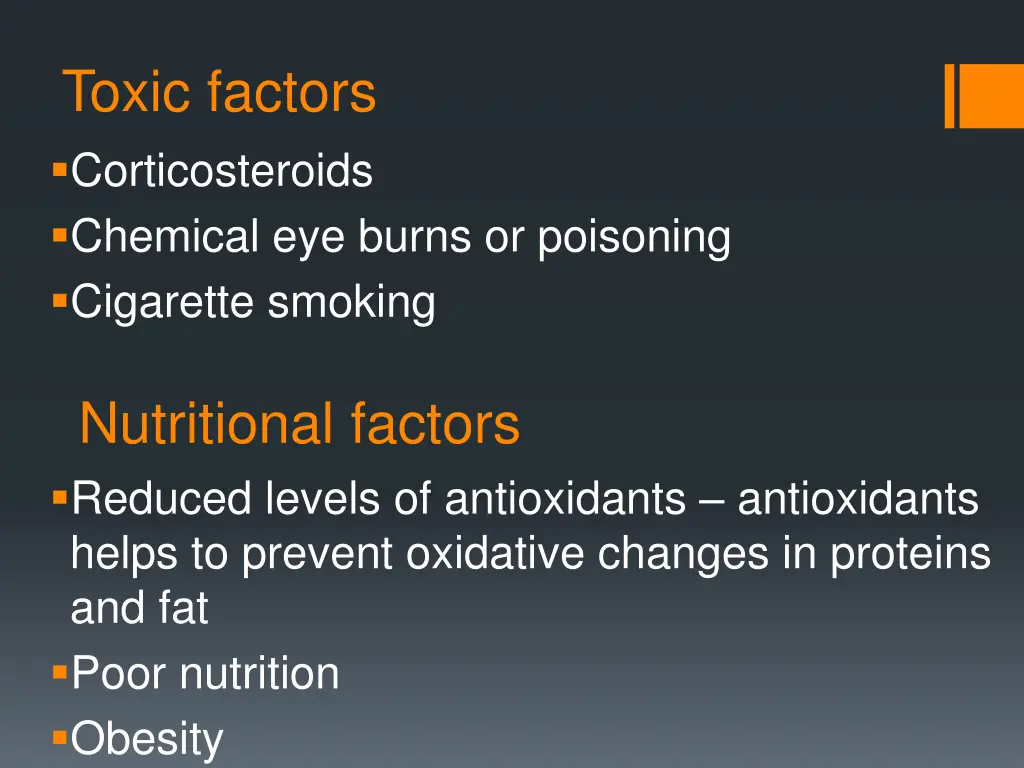 toxic factors corticosteroids chemical eye burns