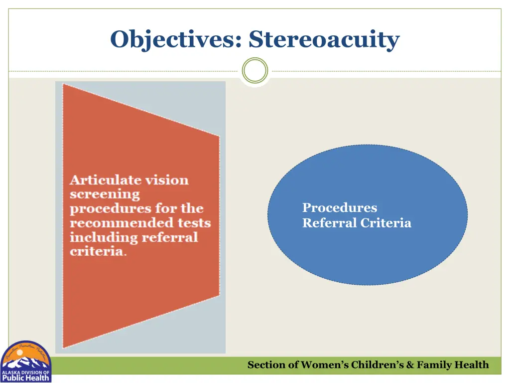 objectives stereoacuity 1