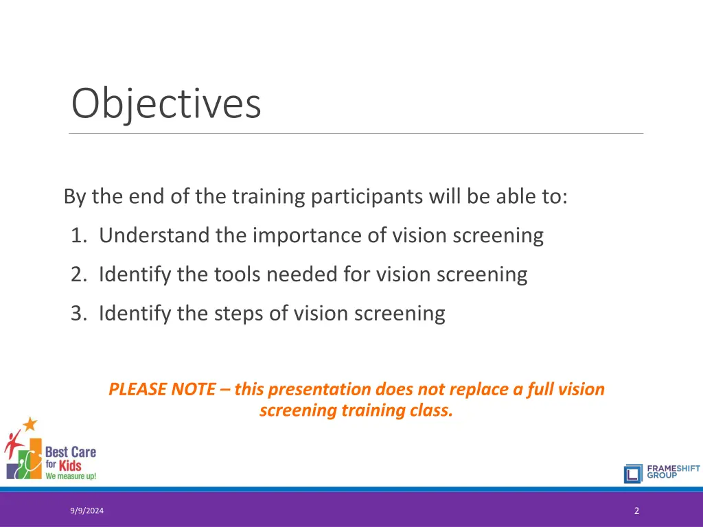 objectives