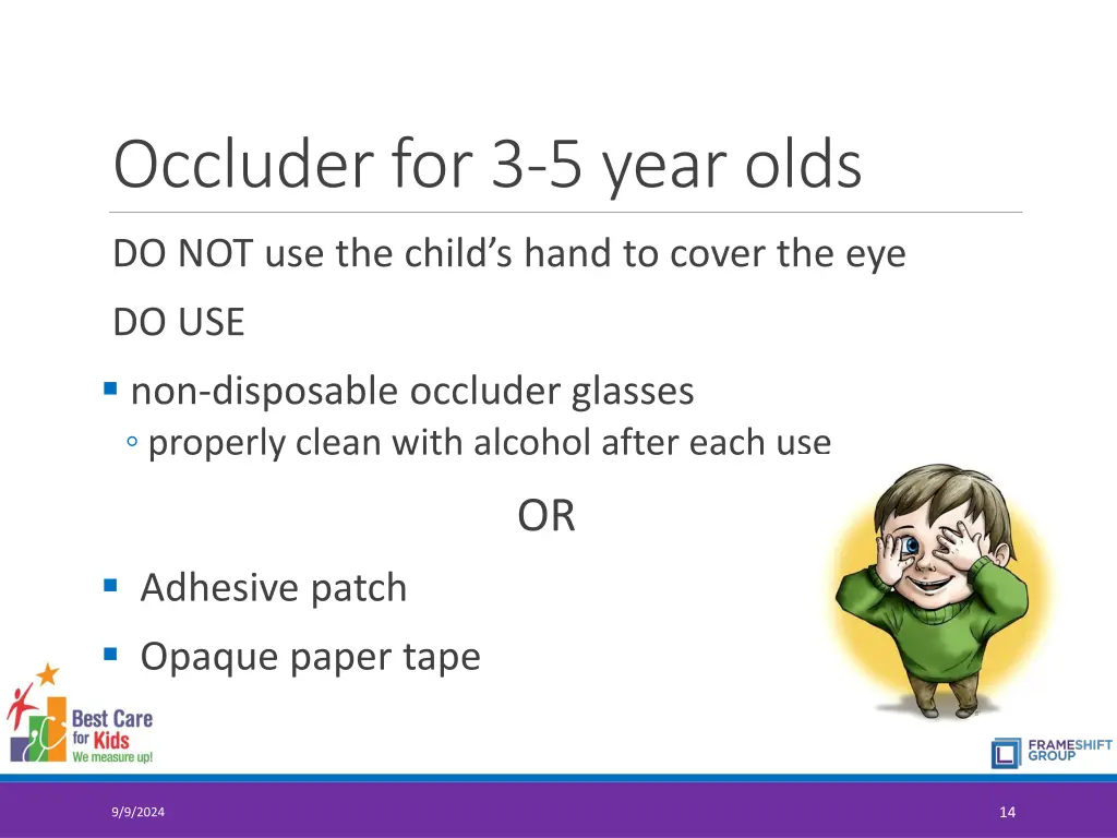 occluder for 3 5 year olds