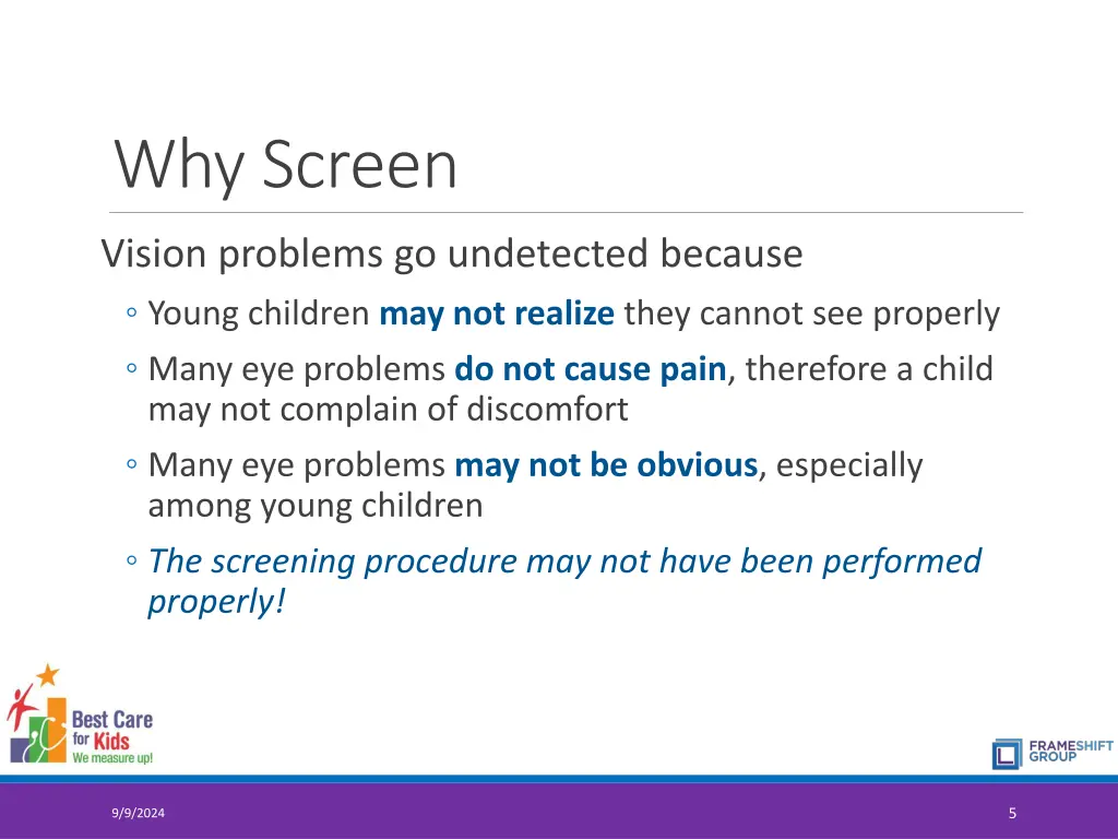 why screen 1