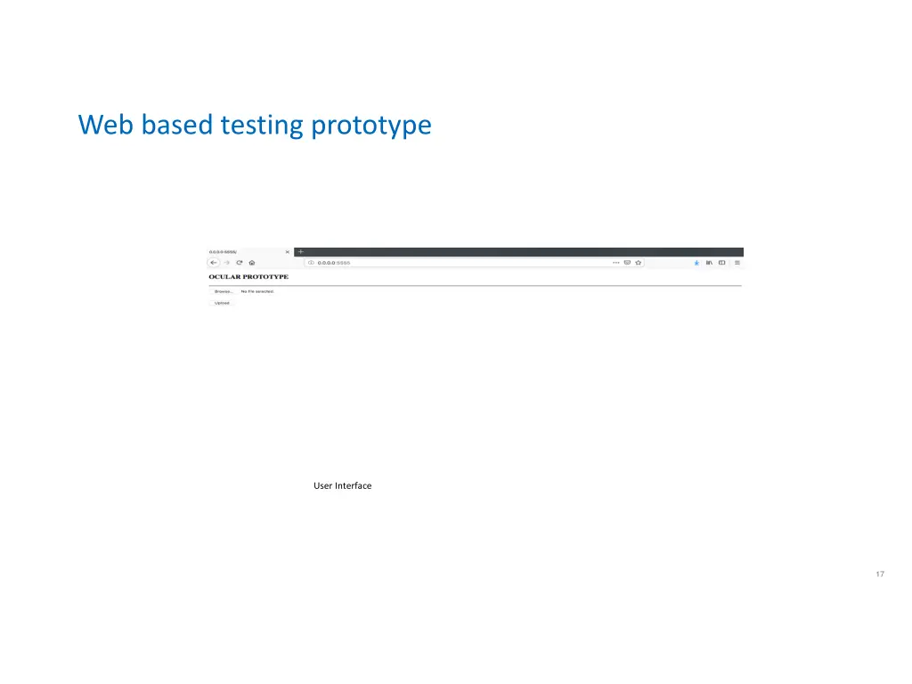 web based testing prototype