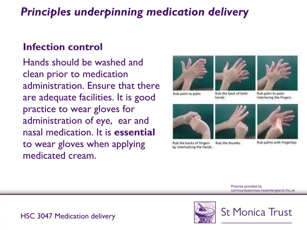 principles underpinning medication delivery