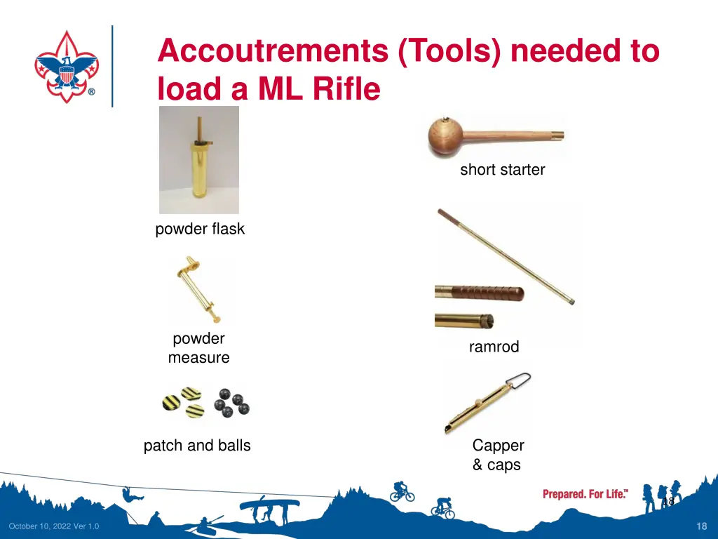 accoutrements tools needed to load a ml rifle