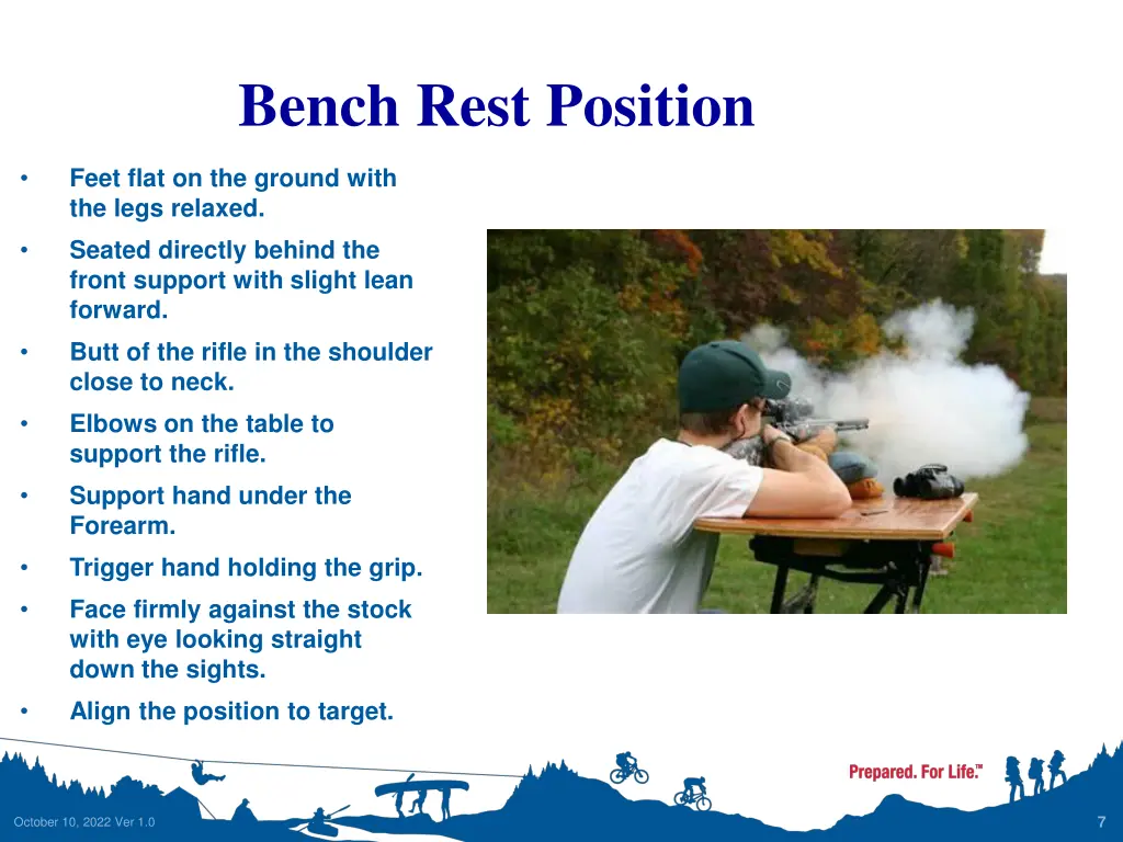 bench rest position