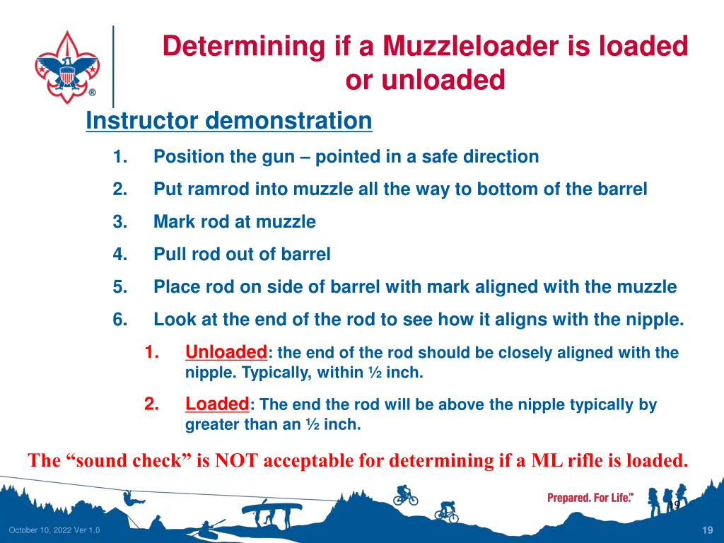 determining if a muzzleloader is loaded