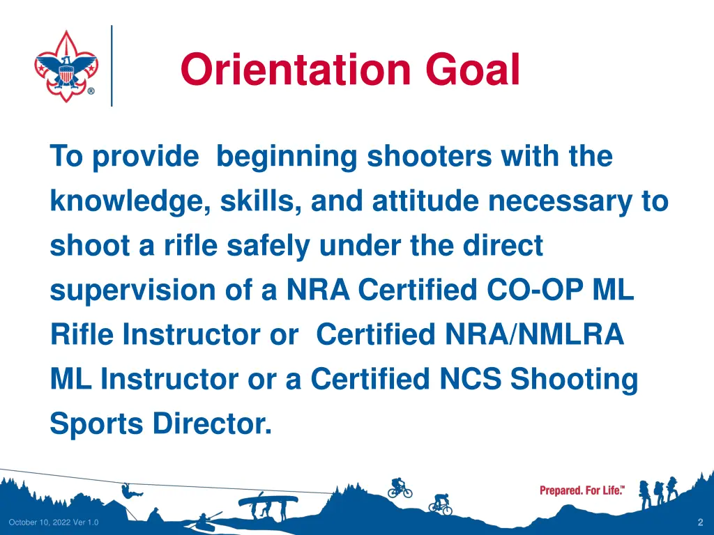 orientation goal