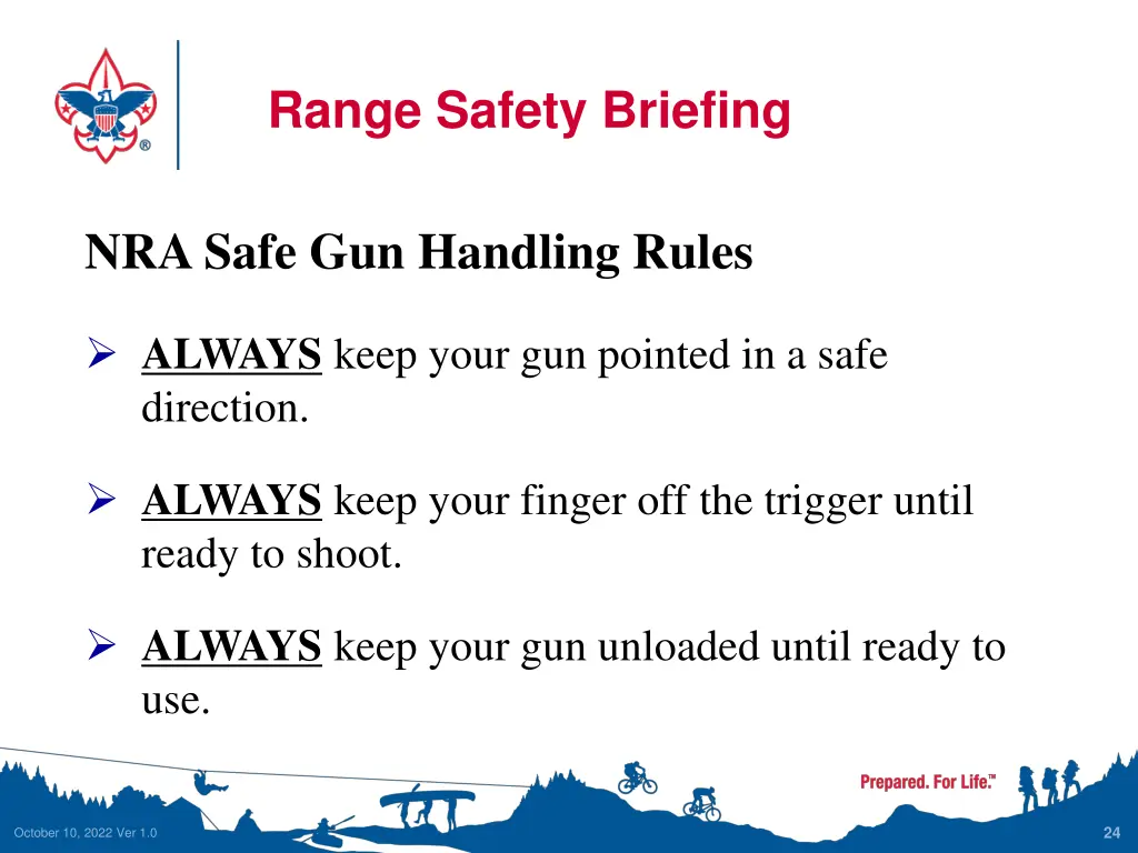 range safety briefing