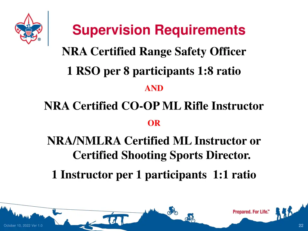 supervision requirements