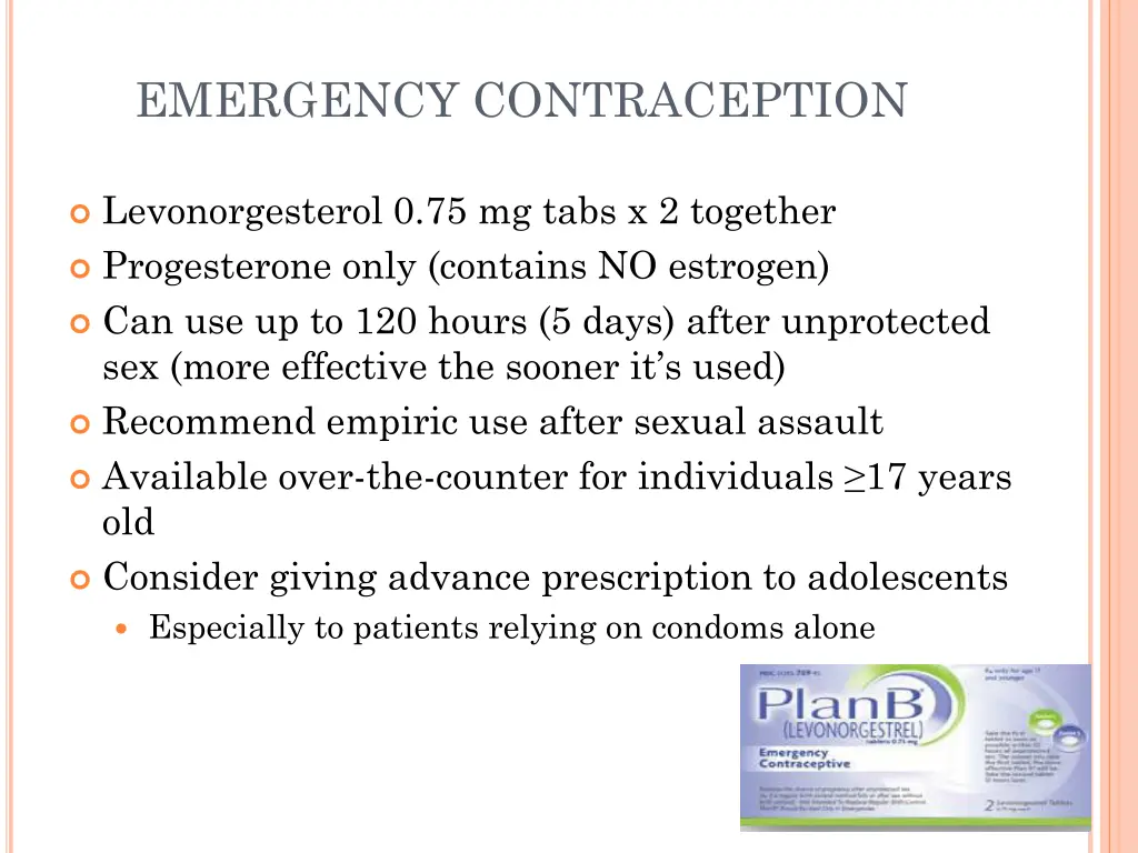 emergency contraception