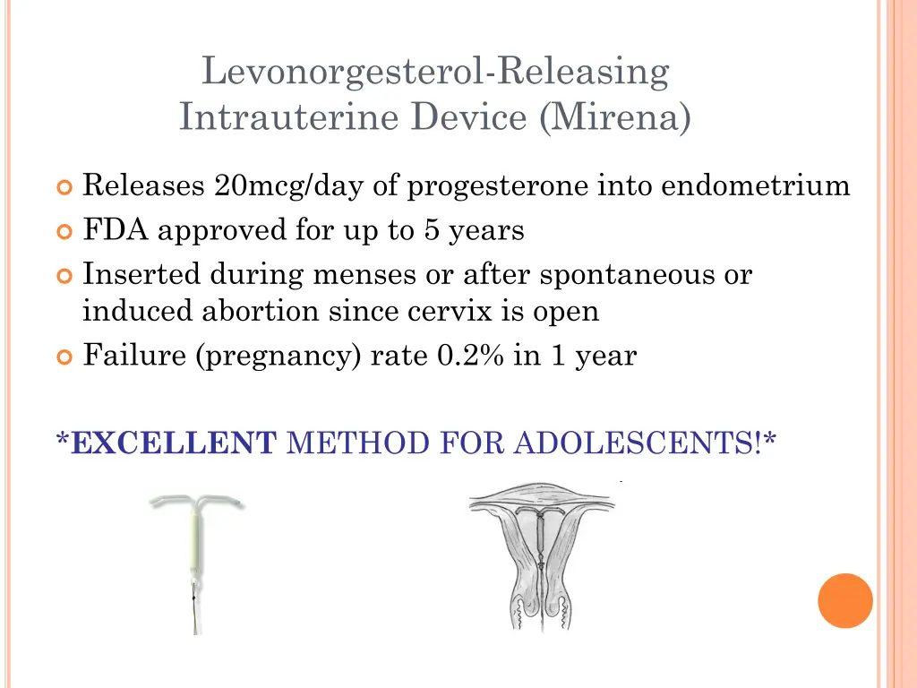 levonorgesterol releasing intrauterine device