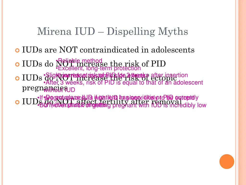 mirena iud dispelling myths