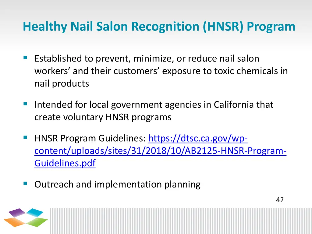 healthy nail salon recognition hnsr program