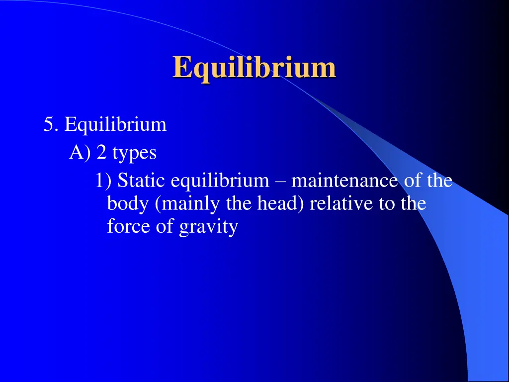 equilibrium