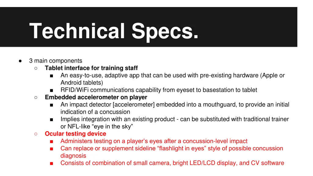 technical specs