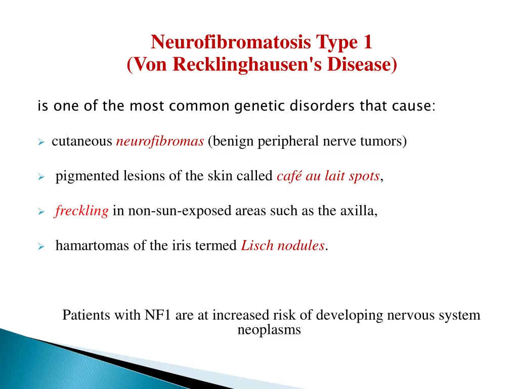 neurofibromatosis type 1 von recklinghausen