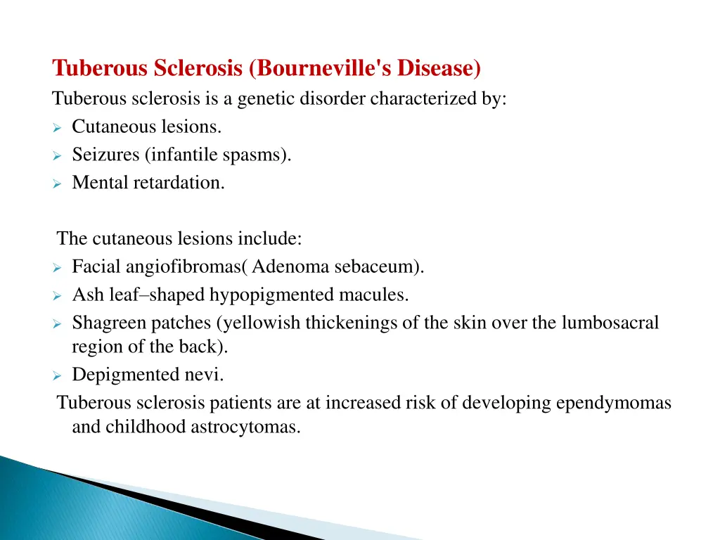 tuberous sclerosis bourneville s disease tuberous