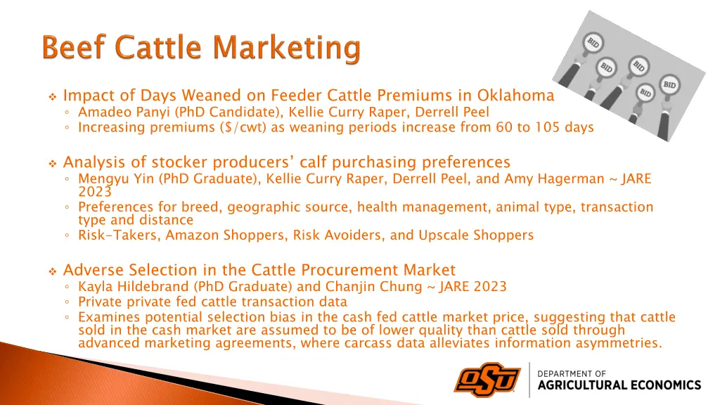 impact of days weaned on feeder cattle premiums