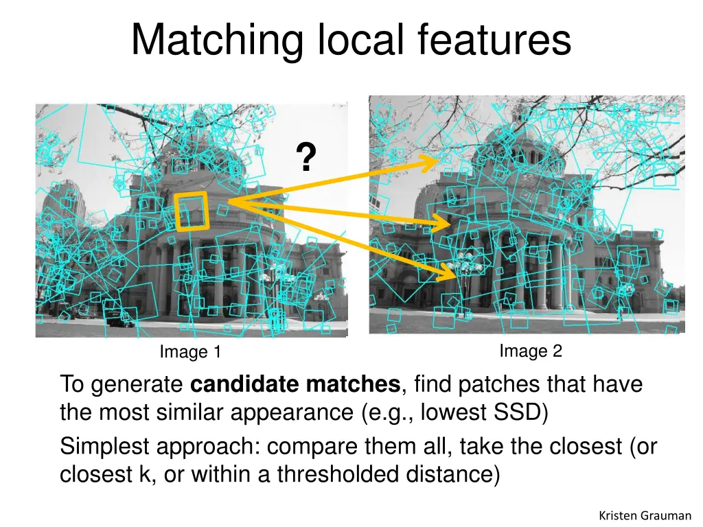 matching local features 1