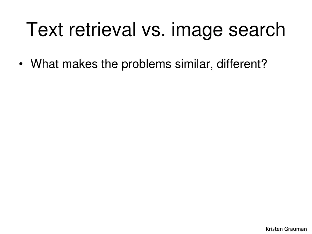 text retrieval vs image search