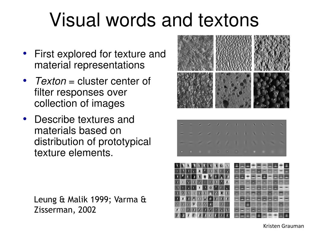 visual words and textons