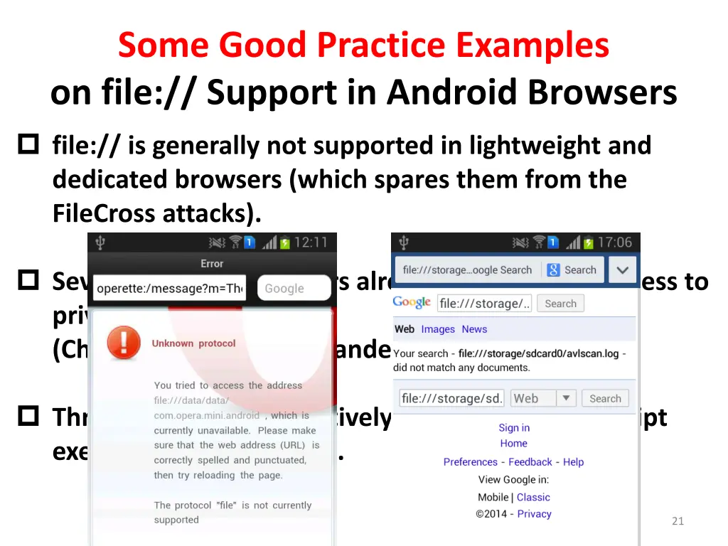 some good practice examples on file support