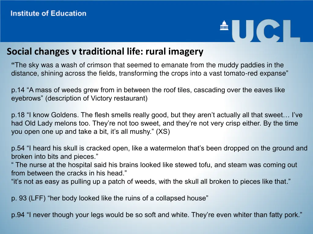 social changes v traditional life rural imagery