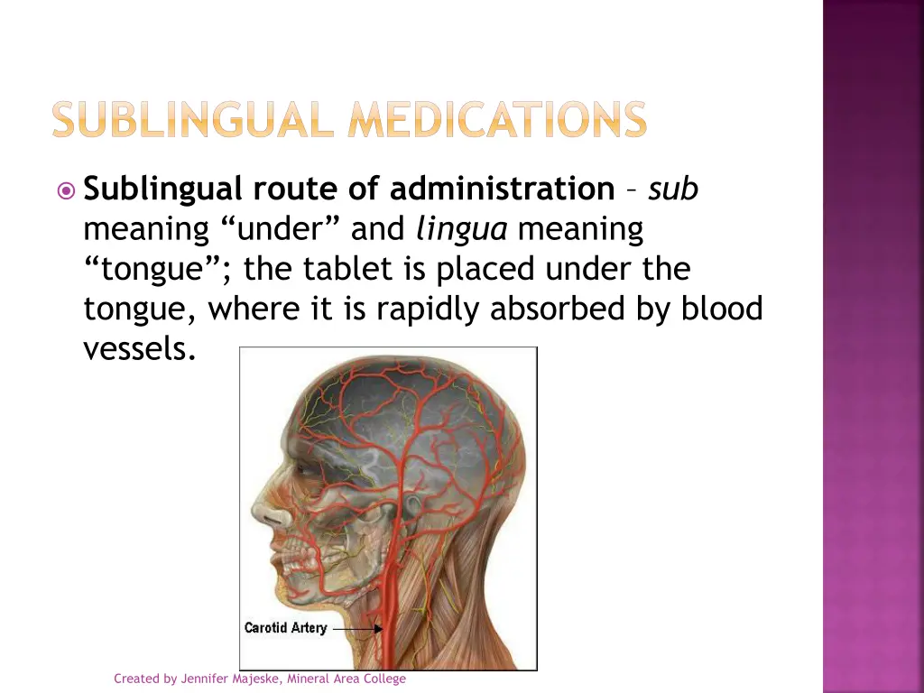 sublingual medications