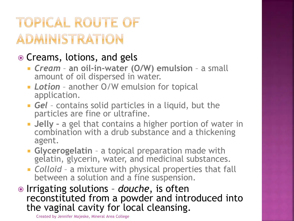 topical route of administration 1